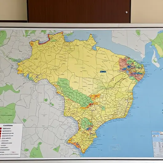 Mapa das 31 regiões administrativas do Distrito Federal